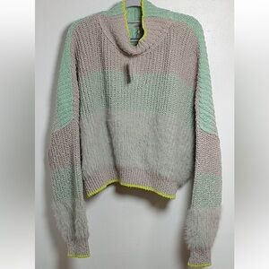 New! Chunky Knit Crop Sweater, Sz XL